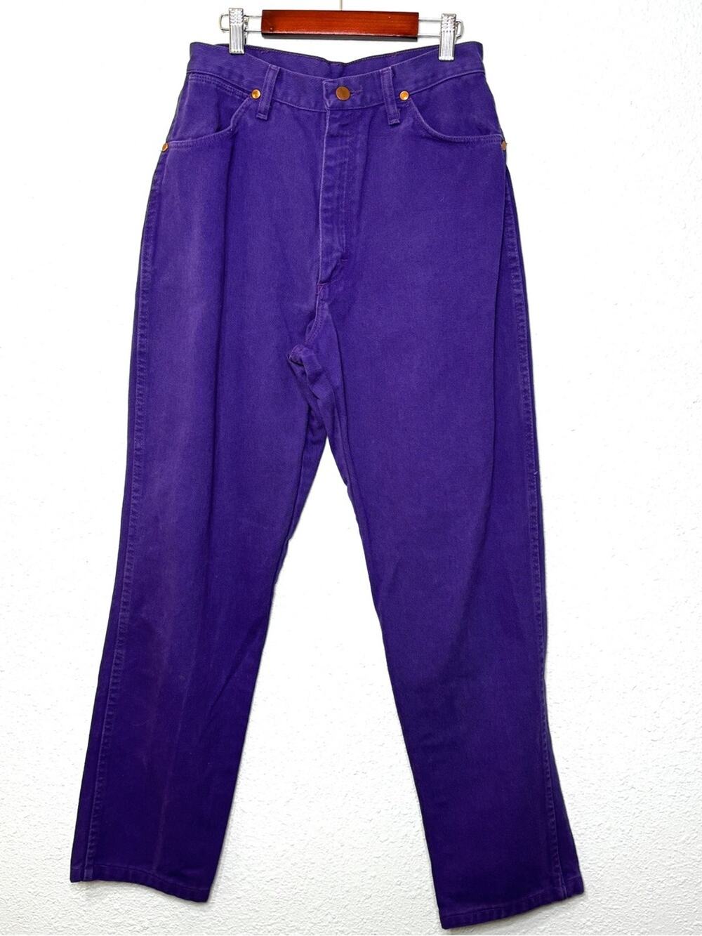 Vintage 90s Wranglers High Waisted Western Jeans Purple 12x29